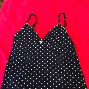 Brandy Melville Navy Polka Dot Chemise